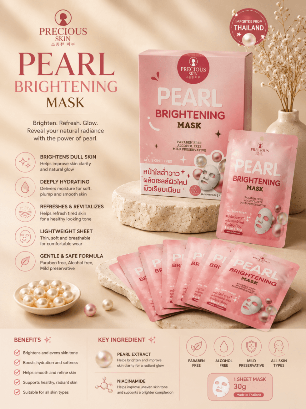 Precious Skin Pearl Brightening Sheet Mask